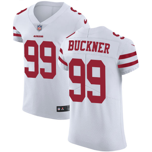 Nike 49ers #99 DeForest Buckner White Men's Stitched NFL Vapor Untouchable Elite Jersey